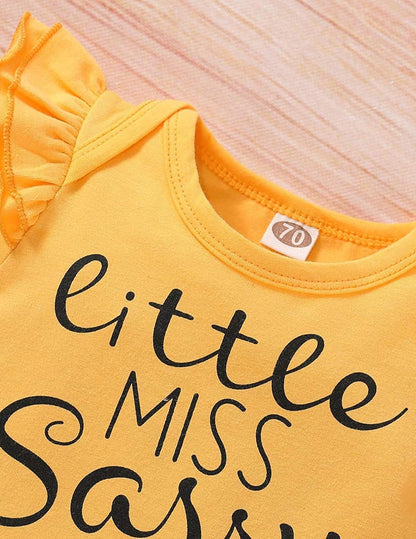 Newborn Baby Girl Clothes Infant Baby Ruffle Romper +Pants + Headband 3 PCS Outfits Set