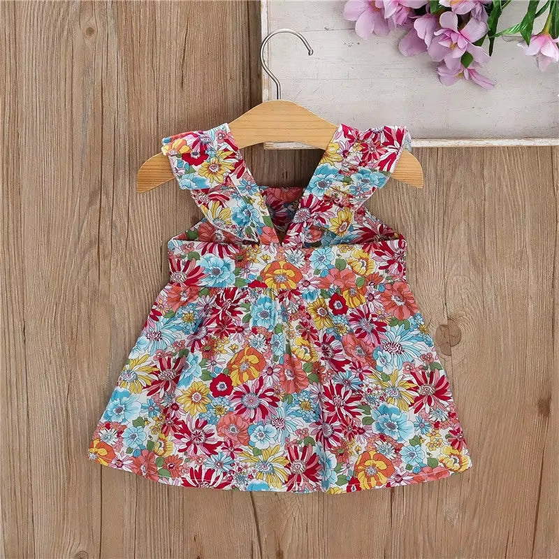BloomBelle – Summer Ruffle Dress & Bag Set for Little Girls