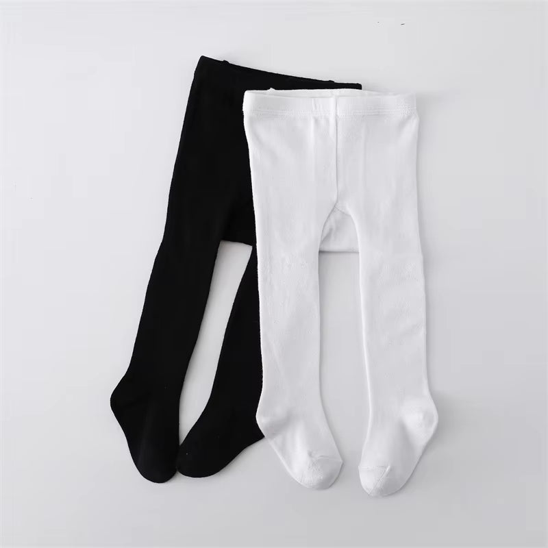 Infant Baby Girl Tights Knitted Stockings for Girls Cotton Newborn Tights for Girls Casual White Black Toddler Pantyhose