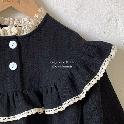 RoyalBloom – Lace Ruffle Romper for Baby Girls